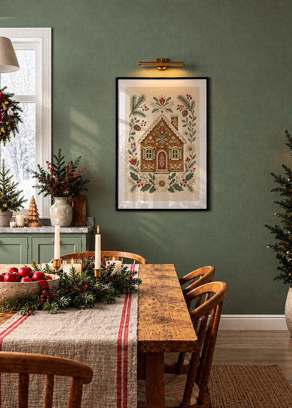 Póster Nordic Gingerbread Cottage crossfade