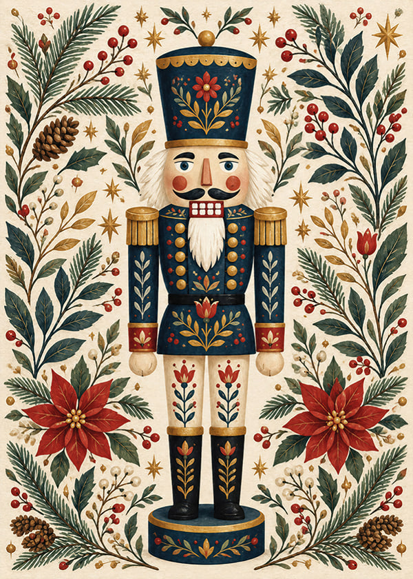 Póster Winterberry Nutcracker