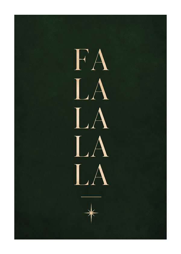 Póster Fa La La Green