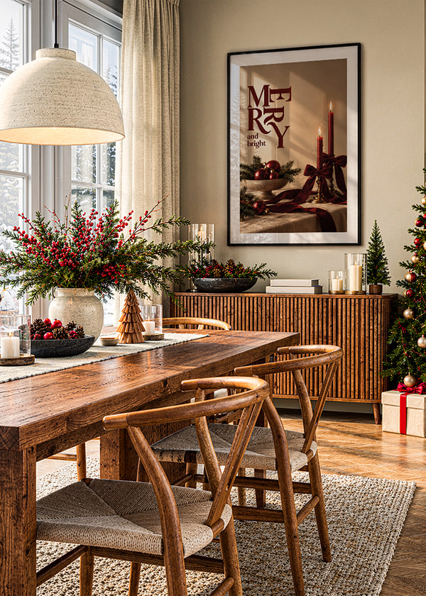 Póster Burgundy Holiday Elegance crossfade