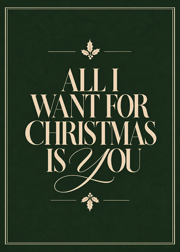 Póster Holiday You Typography