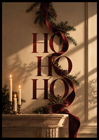 Elegante motivo navideño con cinta de terciopelo color burdeos, ramas de abeto y velas.-6