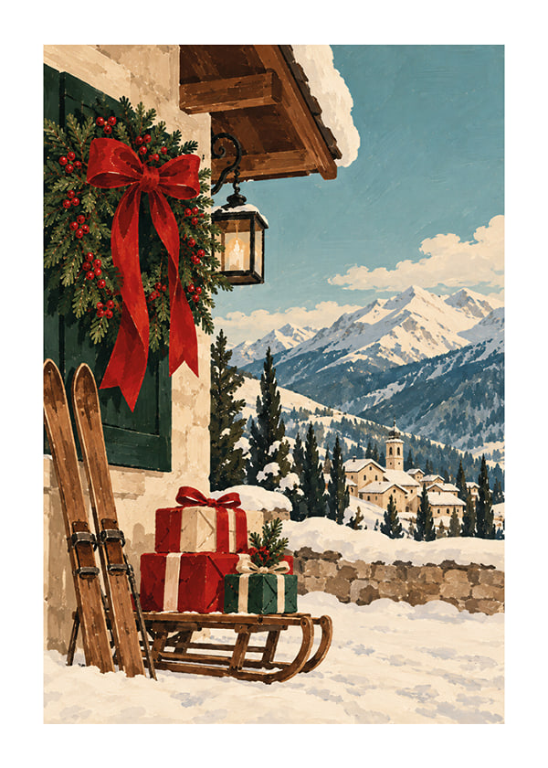 Póster Alpine Christmas Welcome