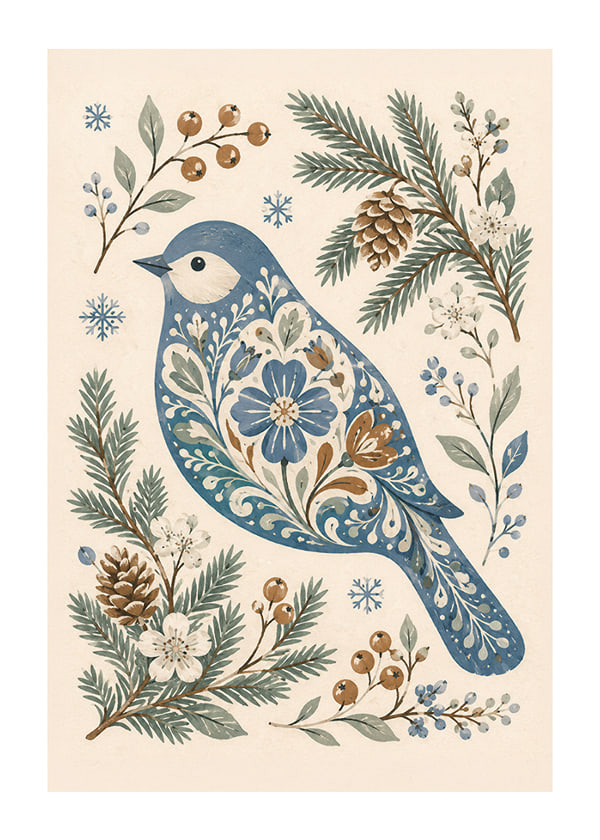 Póster Winter Bloom Bird