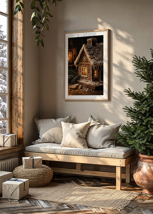 Póster Winter Gingerbread Cottage crossfade