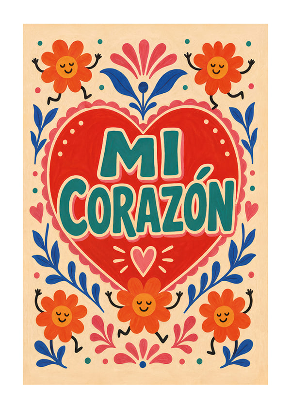 Poster Corazon Folk Love