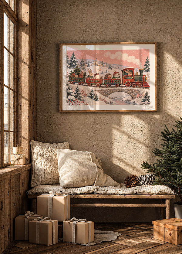 Póster Christmas Animal Express crossfade