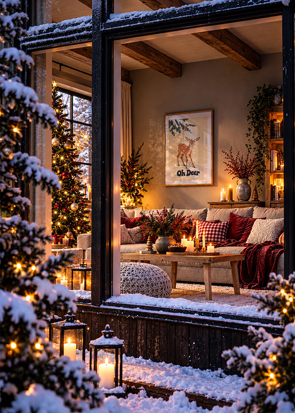 Póster Oh Deer Winter Charm crossfade