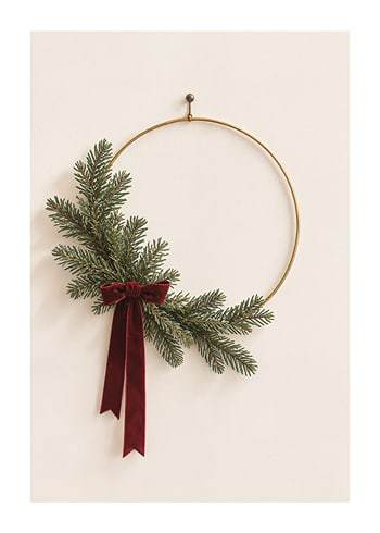 Poszter Burgundy Bow Wreath