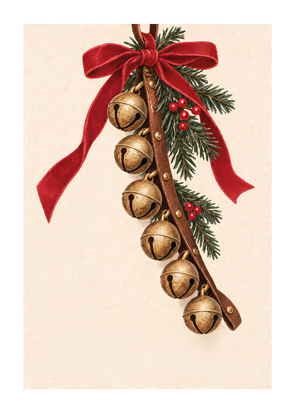 Póster Red Ribbon Bells