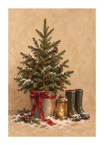 Poszter Snowy Boots And Pine