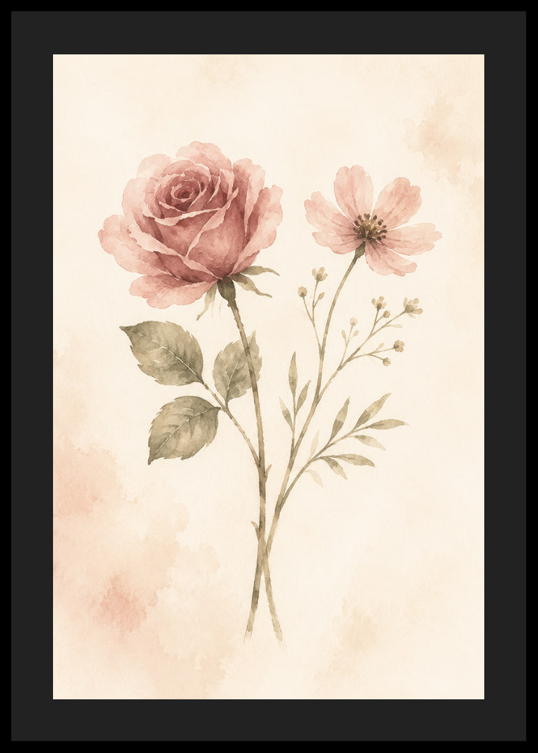 Skira akvarellblommor i dämpat rosé skapar en mjuk och romantisk känsla.-12