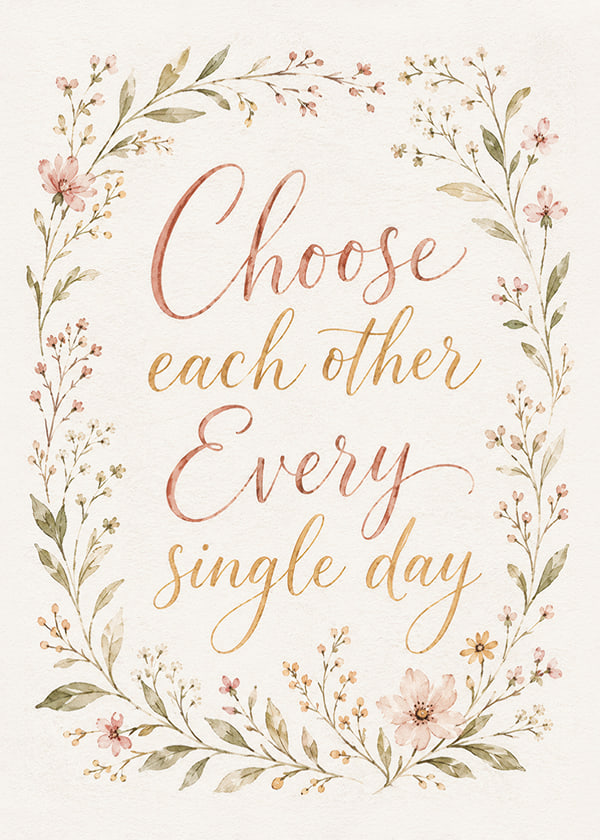 Poster Floral Love Vow