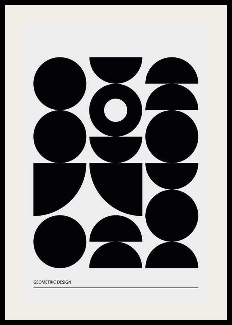 Geometric Graphic Black No1-12