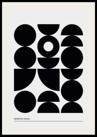 Geometric Graphic Black No1-2