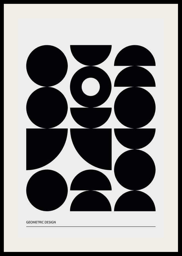 Geometric Graphic Black No1-12