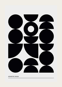 Geometric Graphic Black No1-3