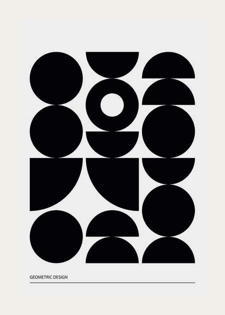 Geometric Graphic Black No1-12