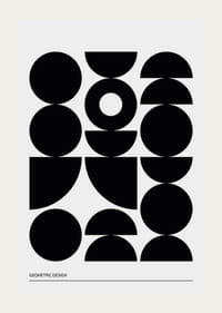 Geometric Graphic Black No1-3