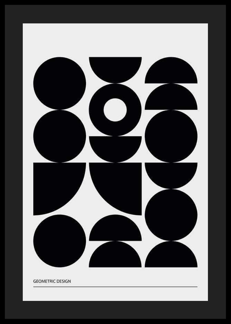 Geometric Graphic Black No1-12