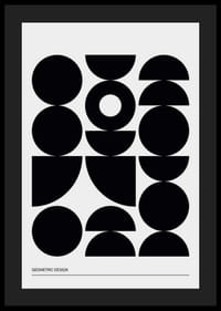 Geometric Graphic Black No1-4