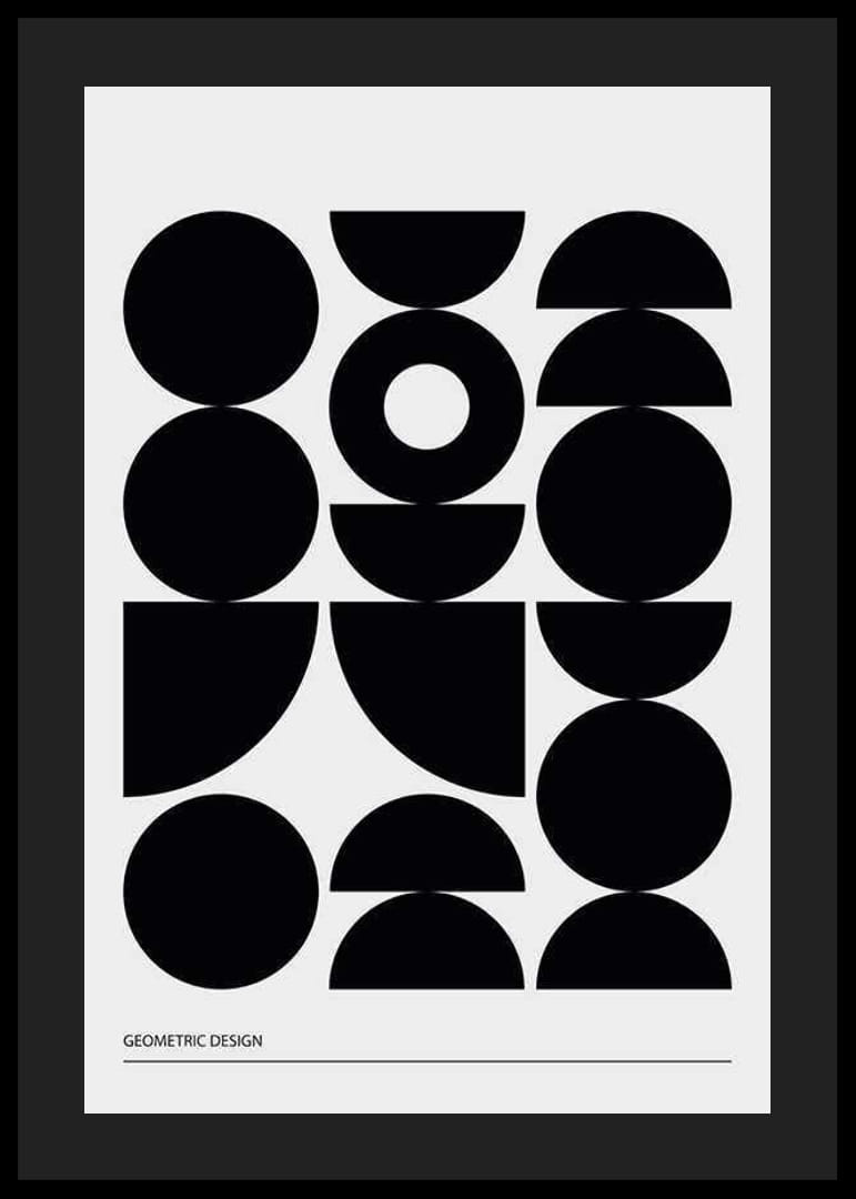 Geometric Graphic Black No1-12