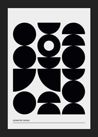 Geometric Graphic Black No1-5