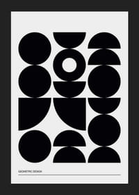 Geometric Graphic Black No1-5