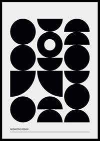 Geometric Graphic Black No1-6