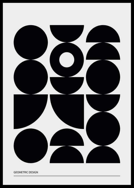 Geometric Graphic Black No1-12