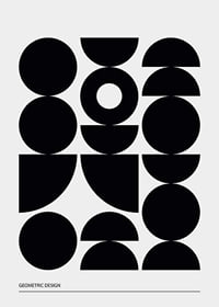 Geometric Graphic Black No1-7