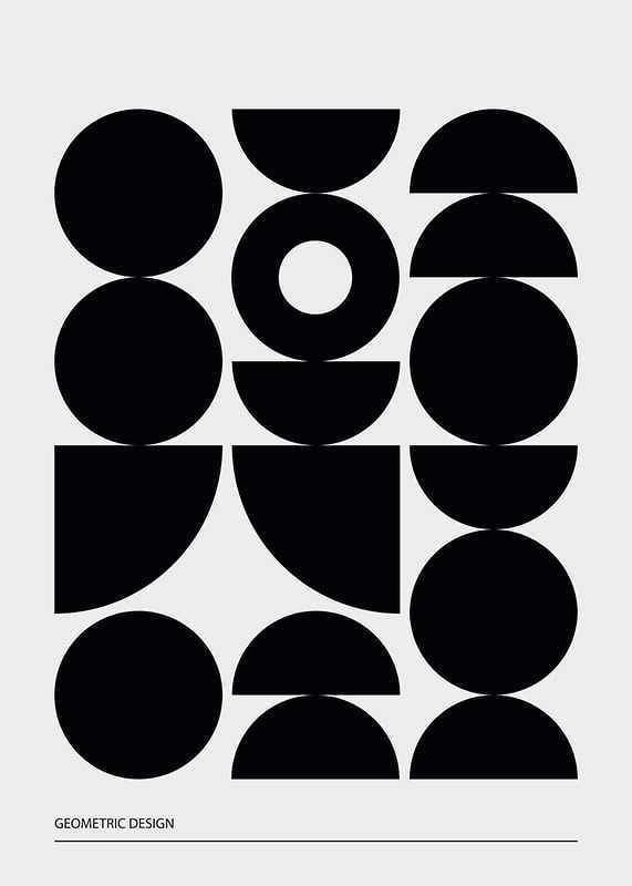 Geometric Graphic Black No1-12