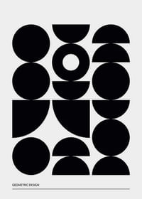 Geometric Graphic Black No1-3