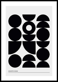 Geometric Graphic Black No1-0