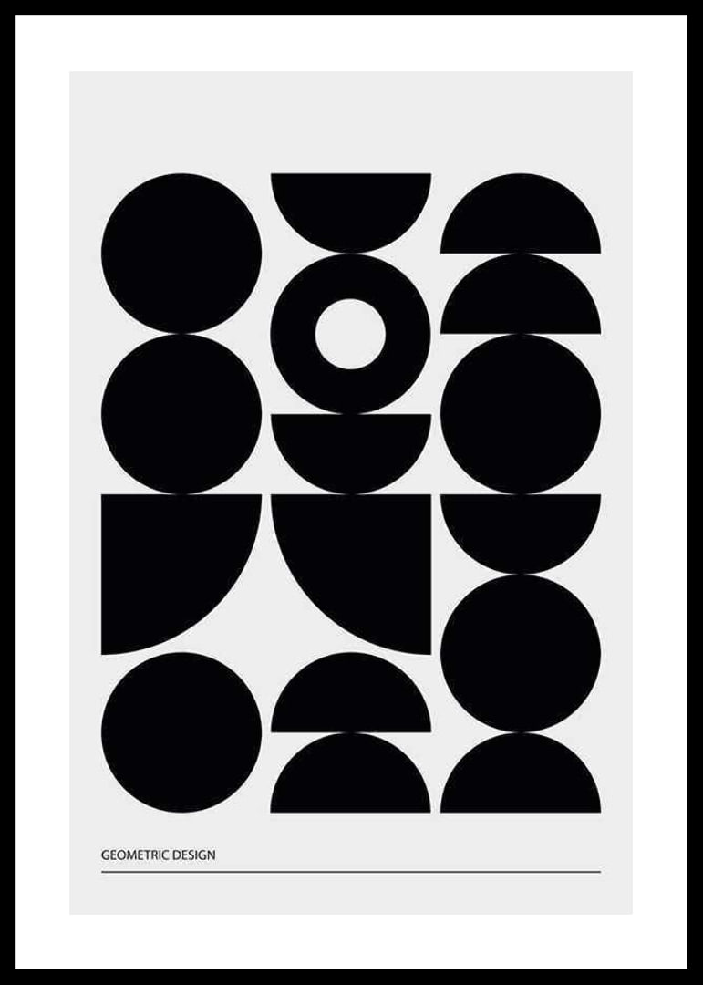 Geometric Graphic Black No1-12