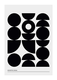 Geometric Graphic Black No1-1