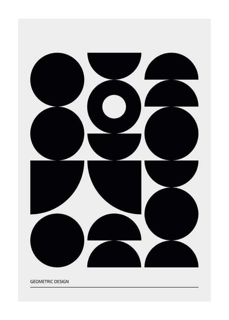 Geometric Graphic Black No1-12