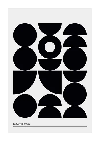 Poster Geometric Graphic Black No1