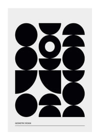 Geometric Graphic Black No1-1