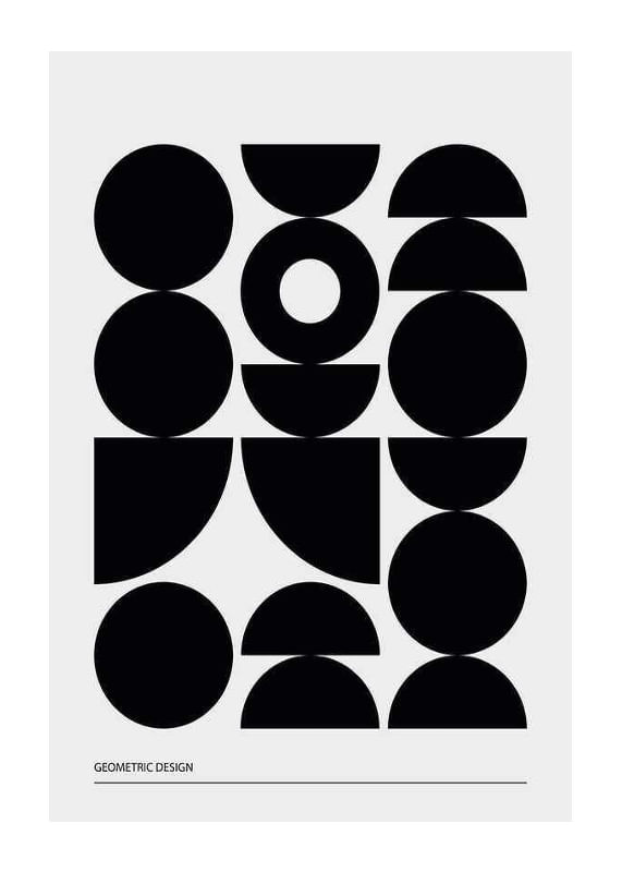 Plagát Geometric Graphic Black No1