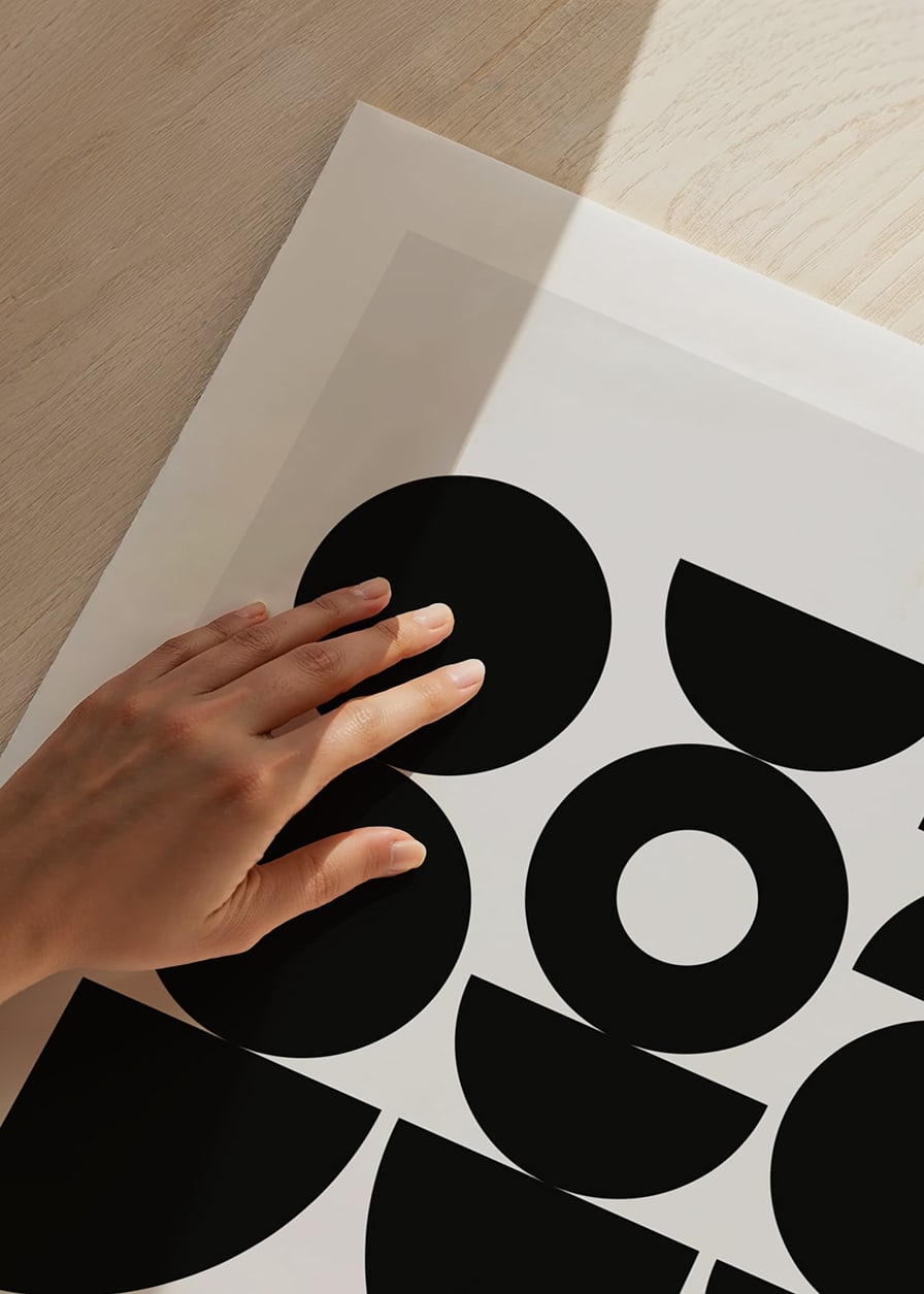 Geometric Graphic Black No1-12
