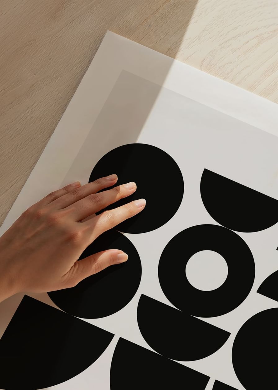 Geometric Graphic Black No1-12