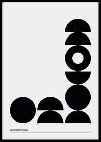 Geometric Graphic Black No2-2