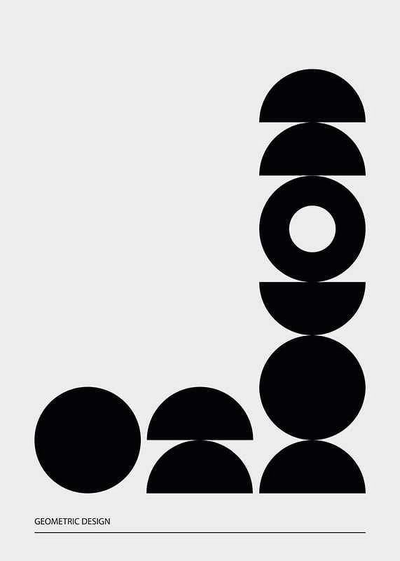 Geometric Graphic Black No2-12