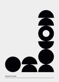 Geometric Graphic Black No2-3
