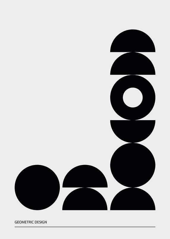 Geometric Graphic Black No2-12