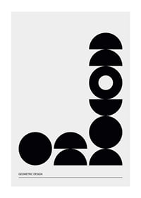 Geometric Graphic Black No2-1