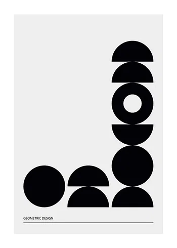 Poster Geometric Graphic Black No2