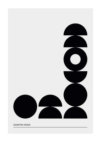 Poszter Geometric Graphic Black No2