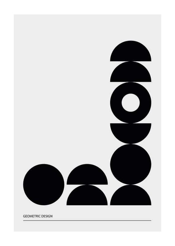 Plagát Geometric Graphic Black No2